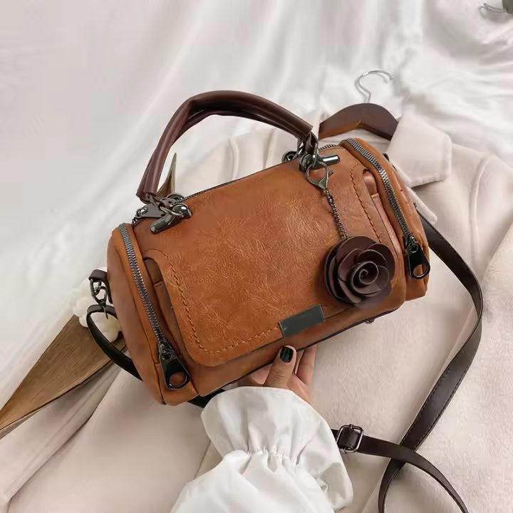 Bolso de Hombre Elegant de Moda para Mujer de Boston Hecho de Cuero PU de Alta Calidad Diseño de Lujo para Ladies Bolso de Mensajero Bandolera - 1