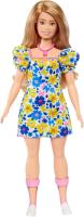 Barbie Fashionista 208 Síndrome Down Vestido Flores Mattel HJT05 - details 1