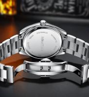 Reloj De Cuarzo Lujo Para Hombre ROMITIME Marca Original Con Dial De Diamante Y Calendario Acero Inoxidable Luminoso Resistente Al Agua - details 10
