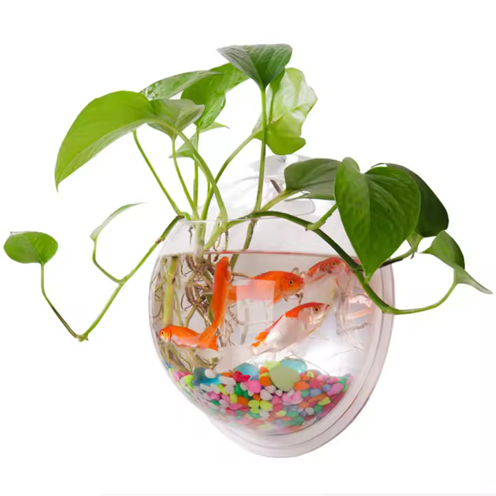 Acuario De Acrílico Colgante Para Peces Decorativo Contenedor Para Pared Con Material De Plástico De Marca WALFRONT - 1