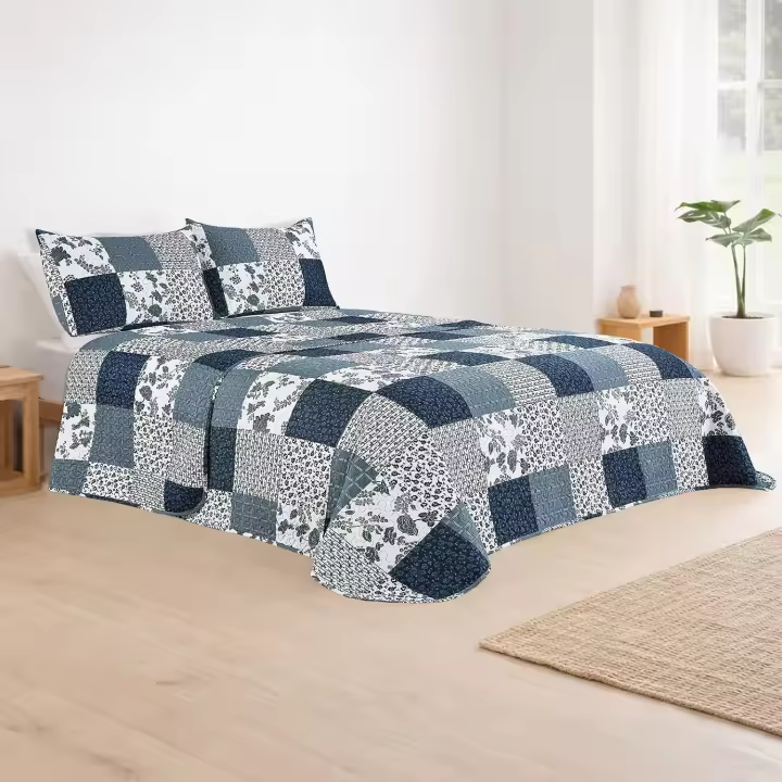 OsoNube-Colcha bouti para verano y entretiempo - Colcha para cama inluye 1 o 2 funda de cojin segun la medida，Colcha cubre cama 100% poliester, suave y transpirable. El diseño de la funda de cojin puede variar según el corte del tejido - 1