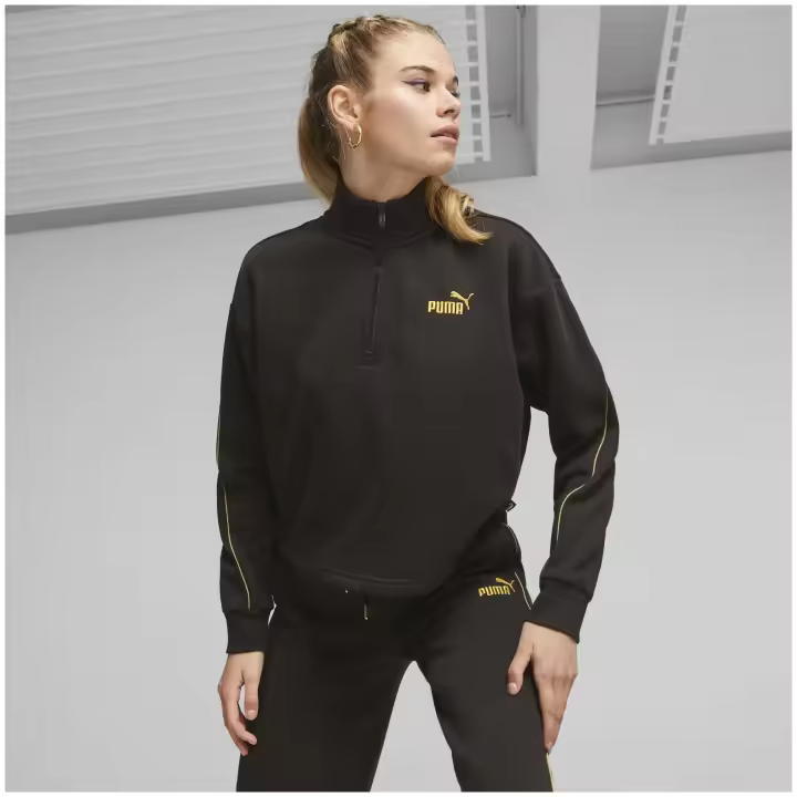 Sudadera con Capucha Puma Ess+ Minimal Gold para mujer en color negro - 1