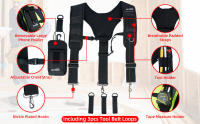 Cinturón De Trabajo Con Almohadillas Para Hombres Grandes Y Grandes Suspenders De Construcción Bolsa De Cinturón De Trabajo Unisex Material Poliéster Estilo Moda - details 2