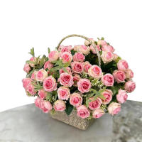 10 Cabezas De Rosa Artificial En 6 Colores Peonías Flores Falsas Para Decoración De Boda Y Ocasiones Especiales Material De Poliéster - details 4