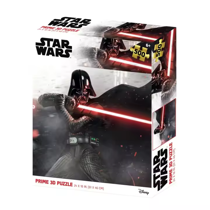 Puzle lenticular prime 3d star wars darth vader pose pelea 500 piezas - 1