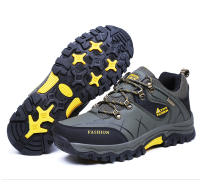 Botas De Moda Para Hombres Zapatillas De Senderismo Al Aire Libre Antideslizantes Suela De Goma Microfibra Impermeables Para Montaña - details 15