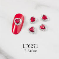 5PCS Decoración De Uñas Con Diamantes Corazones Cheering Accesorios Redondos Para Manicura Arte De Uñas Moda - details 21