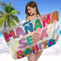 Toalla De Playa Grande Para Niños K-Karol G Manana Sera Bonito Toalla De Baño Y Piscina Absorbente Microfibra Cartoon Summersoft Para Natación - details 10