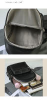 Mochila De Cuero PU Suave Para Mujeres 2024 Nueva De Gran Capacidad Negra Moda Tendencia Para Estudiantes Viaje Versátil - details 3