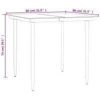 vidaXL Juego de comedor para jardín 3 piezas acero y textilene negro - details 6