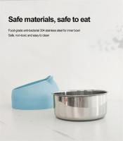 Tazón De Alimentos Para Gatos Y Perros De Acero Inoxidable Creativo Y Encantador Inclinado Para Mascotas Alimentos Y Agua - details 3