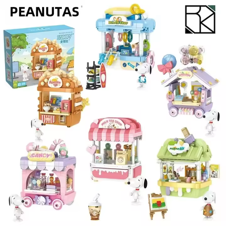 Bloques De Construcción Creativos Snoopy Tienda De La Ciudad Serie De Escena De Calle Juguetes Educativos Para Niños Regalos De Vacaciones Bloques De Plástico Pequeños Compatible Con Lego - 1