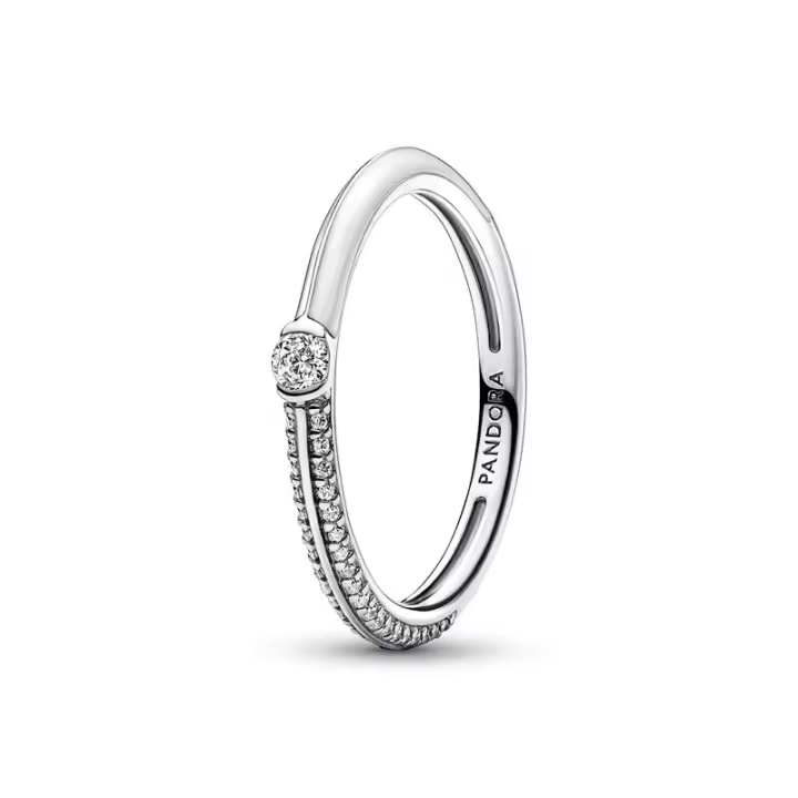 Anillo Dual Blanco y Pavé de Pandora ME 192528C02 - 1