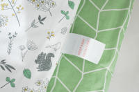 LALA - Barandilla de cuna para Bebé, Valla de Tela anticolisión, Bolsa de Algodón Puro, Flor Verde, pájaro, Conejo, 120x30, a Pieza - details 9