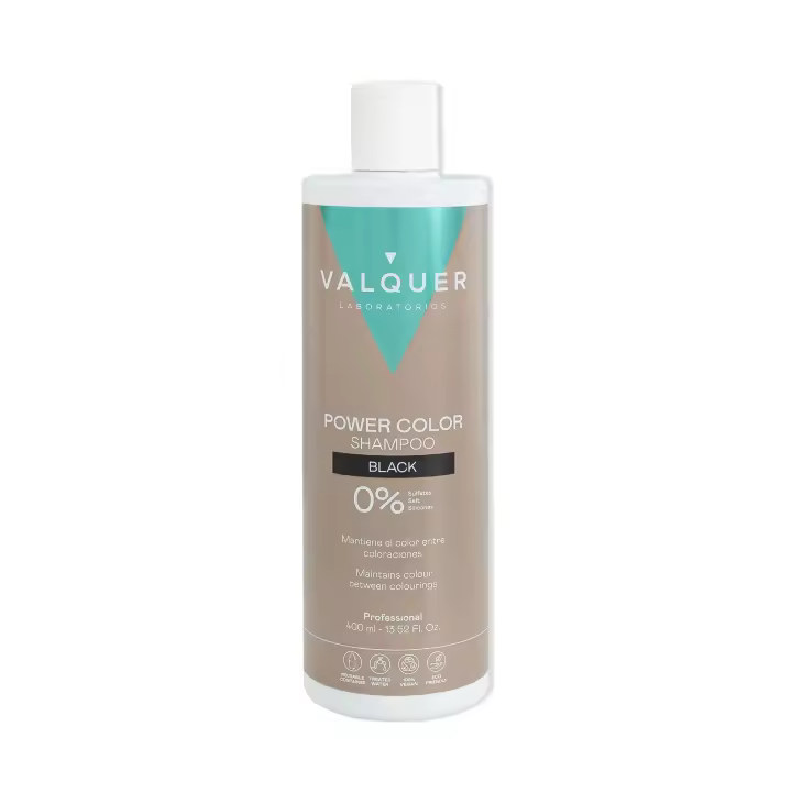 Valquer Laboratorios Champú Power Color Negro 400 Ml - Zero % Vegano - 1