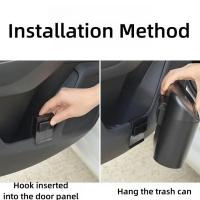 Caja De Basura Portátil Para Coche 1L Mini En Forma Cuadrada De ABS Almacenamiento Interior Del Vehículo Accesorios De Color Blanco Negro Rosa - details 3