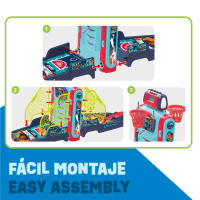 COLORBABY - Mini canasta baloncesto infantil, 2 jugadores, juego de mesa, basket electrónico, con marcadores y lanzadores, 2 niveles, control de volumen y tiempo, incluye 6 pelotas - details 5