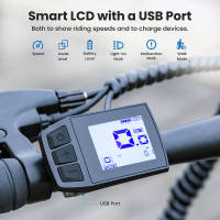 Touroll J1 ST Bicicleta de Trekking de 27.5 pulgadas con Motor de 250W, Batería de 36V 15.6Ah, Rango Máximo de 100km, Pantalla LCD de 1.8", Freno de Disco Shimano de 7 Velocidades, Luces de Bicicleta Certificadas StVZO - Negro - details 10
