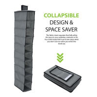 Organizador De Zapatos Colgante 10-Estantes Para Armario Almacenamiento De Zapatos Soporte Para Habitación Material De Nylon - details 6