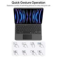 Funda De Teclado Magnética Para iPad 10th 11in 12.9in Con Bluetooth Inalámbrico Iluminación Retroiluminada Accesorios Para iPad pro 12.9 11 Air 4 5 - details 3