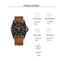 Reloj De Pulsera Deportivo Para Hombre Simple Y Elegante Con Calendario Cuarzo Material De Correa De Nylon Resistente Al Agua - details 0