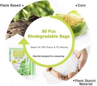 Bolsas De Basura Biodegradables 80/100pcs Resistente Al Desgarro Y Fugas Para Baño Y Reciclaje Ecológico Liner Para Contenedor De Basura - details 0