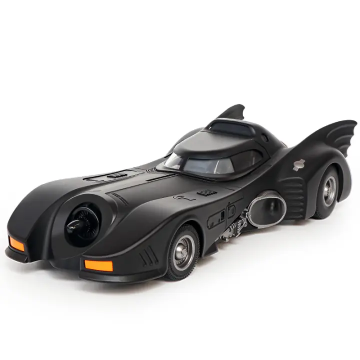 Batmobile De Escala 1/18 En Metal Con Sonido Y Luz Regalo De Cumpleaños Para Niños Juguete De Coche Diecast De Alta Simulación Tamaño Aproximado 30.5*12.5*6cm - 1