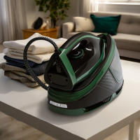 XSQUO Useful Tech. Centro de planchado 3100W -8 bares potencia - Plancha profesional y potente de vapor - Suela antiadherente y deslizante - Botón traslado de seguridad - Sistema para traslado fáctil - Recogecables - details 6