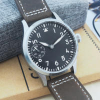 Reloj De Hombre Corgeut Lujo Cristal Zafiro 42mm Movimiento Manivela 316L Acero Inoxidable Resistente Al Agua 30m Cuero Malla - details 0