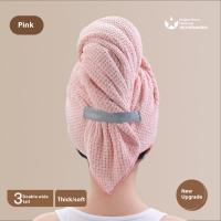 Set De Paño De Cabello De Terciopelo Texturizado Coral 52*100cm Absorbente Rápido Para Uso En El Baño Y Lavado De Cabello - details 5