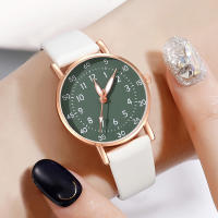 Reloj De Cuarzo Para Parejas Estilo Minimalista Con Dial De Numeros Arabes Doble Capa Moda Casual Regalo Perfecto Para Ella Material De Correa De Cuero Resistencia Al Agua Nula - details 2