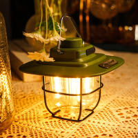 Lámpara De Camping Retro LED Impermeable Con Gancho Y Carga Por Tipo-C Indicador De Batería Para Equipamiento Al Aire Libre - details 1