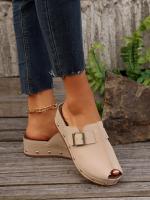 SP Zapatillas de Suela Gruesa para Mujer, novedad de Verano 2025, zapatillas de Suela Gruesa con punta Cerrada de gran tamaño y cinturón de cinturón decorativo. - details 26