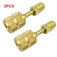 2 X Adaptadores R410A Para Aire Acondicionado HVAC 5/16" SAE Femenino a 1/4" SAE Masculino Flare Herramienta De Rellenado De Aire Acondicionado - details 6