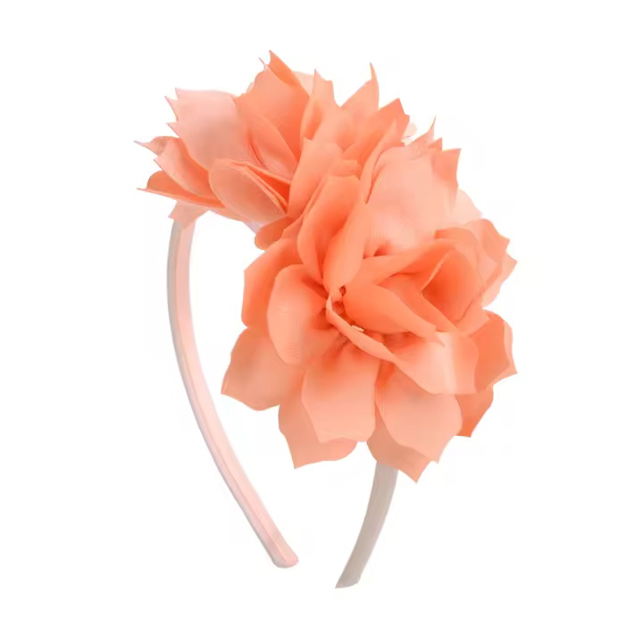 Headband De 3.7 Pulgadas Para Niñas Con Gran Flor De Grosor Ribbon Accesorio De Pelo De Moda Para Todas Las Estaciones - 1