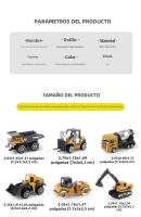 Juego De 6 Piezas De Camiones De Construcción Clásicos En Aleación Para Niños Juguetes Educativos De Vehículos De Escala 1:64 Regalo Ideal - details 9