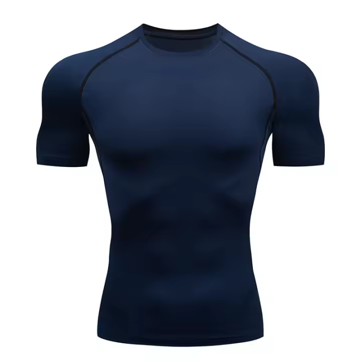 Camiseta Deportiva Para Hombre Secado Rápido Manga Corta Camiseta De Entrenamiento Fitness Compresión Running Rashguard Camiseta Deportiva Primavera Verano Polyester - 1