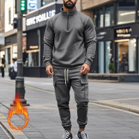Conjunto Deportivo Casual Para Hombres Verano Otoño Invierno Con Cierre De Cremallera Y Veludo Tejido De Poliéster Talla S a XXXL - details 151