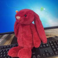 Muñeco De Peluche Jelly Cat Conejo Rojo De Navidad 30cm Juguete Interactivo Para Perros Y Gatos Suave Y Soothing Decoración Para El Hogar Regalo Para Mascotas - details 2