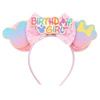 Diademas De Cumpleaños Para Niños Con Lentejuelas Y Largas Cuentas Estilo Mickey Y Minnie Adornos Para Fiestas Decoraciones De Cabeza Lindas Con Abrazaderas Para Orejas - details 9