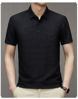 Camiseta De Verano De Seda Helada Con Manga Corta Absorbente De Sudor Color Sólido Top Ligero Con Cuello Redondo Gran Tamaño - details 6