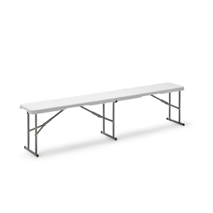ORION91oficial® - Banco Plegable Multifuncional Resina 180x28x43 cm,  Estructura Acero Bases de Resina Asas de Transporte Cierre Seguridad, Hosteleria, Catering, Horeca - spaziOrion91 - 1