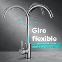 RELAXTY Grifo de Cocina para Fregadero de Acero Inoxidable - Grifo de Fregadero Giratorio 360° - details 2