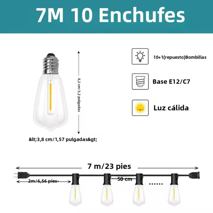 Luces De Cadena LED Para Exterior ST38 Guirnalda De Pato Para Jardín Terraza Boda Camping Fiesta Decoración Lámpara Colgante Festoon - 1
