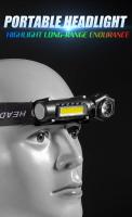 Linterna Frontal LED Super Brillante Recargable Con XPE COB Y Imán En La Cola Luz Trabajo Dual Impermeable Para Aventura Camping Pesca Senderismo - details 1