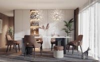 Lámpara De Cristal LED IRALAN Estilo Moderno Chandelier De Dandelion Iluminación Creativa Para Sala De Estar Comedor Bar - details 4