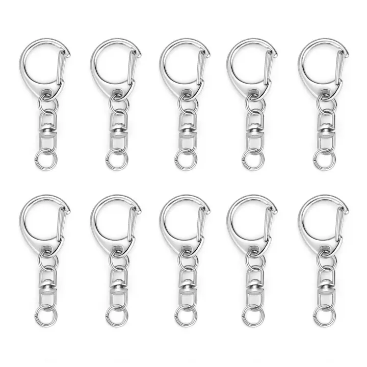 Cierre De Langosta Plateado 5/10pcs 45-60mm C-Shape Conector Para Cadena Herramientas De Joyería DIY Accesorios De Cadena De Llaves - 1