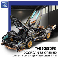 Coche De Bloques Constructibles ToylinX 1:14 Diseño Tecnológico Cool Regalo De Cumpleaños Halloween Navidad Para Amigos Material ABS Duradero Y Ecológico IncluyeInstrucciones Y Pegatinas Adecuado Para Adolescentes Y Adultos - details 2