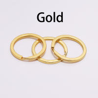 Llaveros De Anillo Redondo Dorado 10Pcs/Lot Tamaños 25 28 30mm Plated Para Fabricación De Joyas Clavija Encadenamiento Metal Aleación De Zinc - details 7