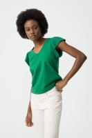 Camiseta kira verde. Camiseta de algodón con un color súper vivo y favorecedor parta esta temporada. - details 1